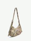 Channeling Street Style Chic with Camo Rivets Motorcycle Style Hobo Bag