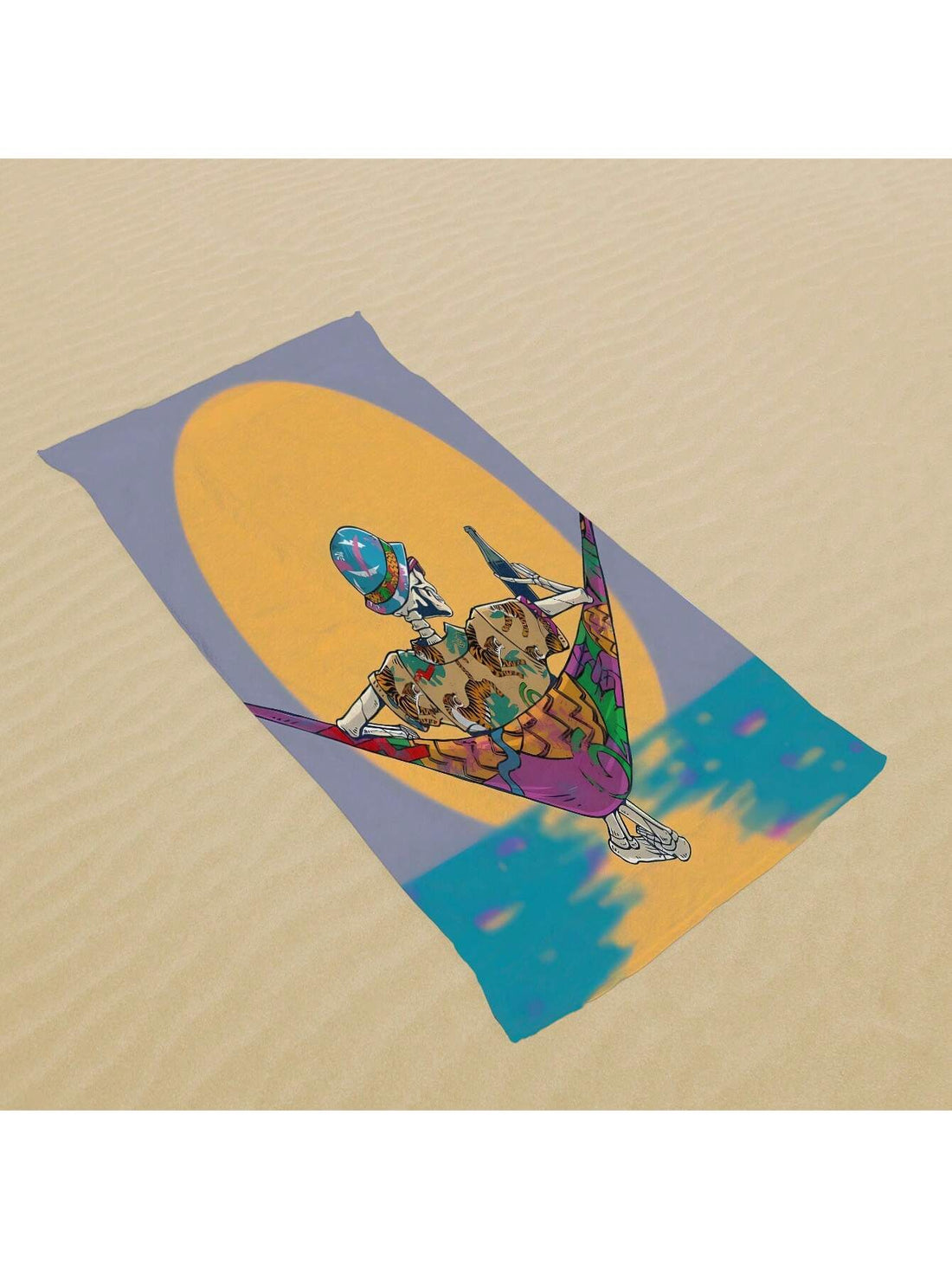 Enhance your beach experience with our Sunset Skull Seaside Microfiber <a href="https://canaryhouze.com/collections/towels" target="_blank" rel="noopener">Beach Towel</a>. Its soft and absorbent microfiber material makes it perfect for lounging and drying off after a dip in the ocean. The stylish sunset skull design adds a touch of personality to your outdoor adventures.