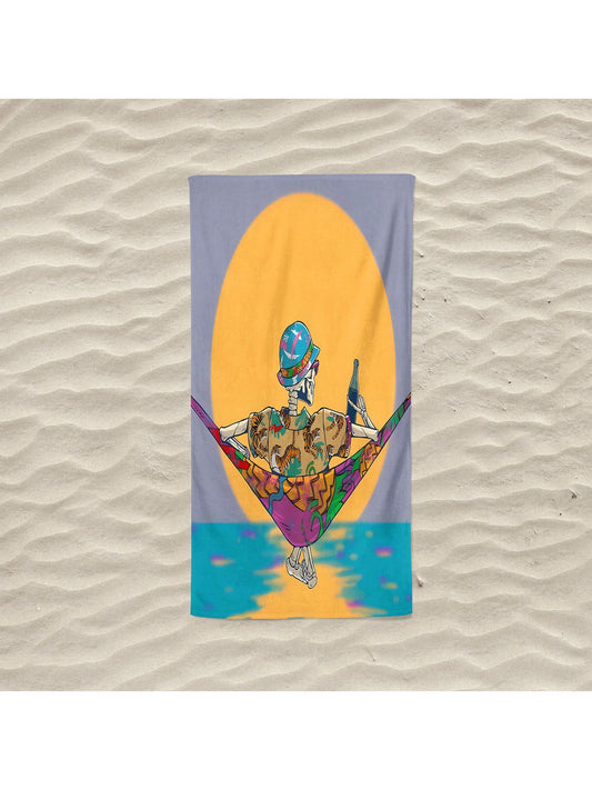 Enhance your beach experience with our Sunset Skull Seaside Microfiber <a href="https://canaryhouze.com/collections/towels" target="_blank" rel="noopener">Beach Towel</a>. Its soft and absorbent microfiber material makes it perfect for lounging and drying off after a dip in the ocean. The stylish sunset skull design adds a touch of personality to your outdoor adventures.