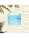 Rainbow Bliss Microfiber Beach Towel: Sun Protection for Men and Women