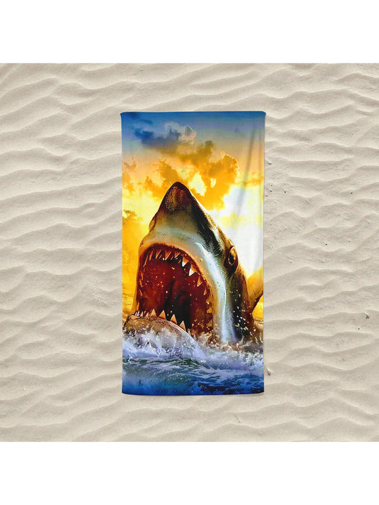 Stay protected from the sun's harmful rays with our Sun Protection Shark <a href="https://canaryhouze.com/collections/towels" target="_blank" rel="noopener">Beach Towel</a>! Made with soft and absorbent microfiber, this towel is perfect for men and women alike. Enjoy your time at the beach while staying safe and comfortable with our specialized sun protection fabric.