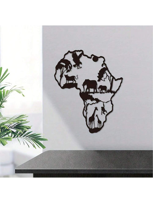 Add a touch of adventure to your home or outdoor space with our Wilderness Wanderlust Black Animal Map <a href="https://canaryhouze.com/collections/metal-arts" target="_blank" rel="noopener">Iron Wall Decoration</a>! Made with durable iron, this unique piece features a detailed map design adorned with bold animal silhouettes. Perfect for any room or outdoor area, experience the beauty of the wilderness in a stylish and modern way.