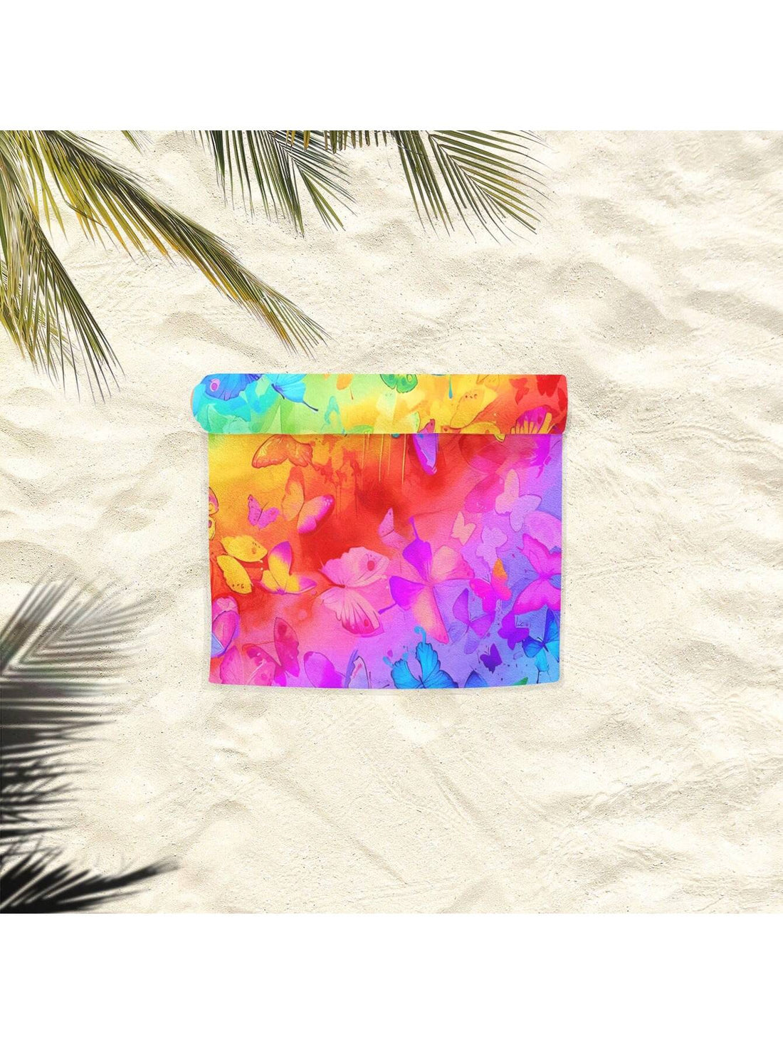 This Colorful Butterfly Print Fiber <a href="https://canaryhouze.com/collections/towels?sort_by=created-descending" target="_blank" rel="noopener">Beach Towel</a> is the perfect choice for a day at the beach. Made with soft and absorbent fibers, it not only feels great against the skin, but also provides protection from the sun's harmful rays. The colorful butterfly print adds a fun and vibrant touch. Enjoy your beach day with this must-have towel.