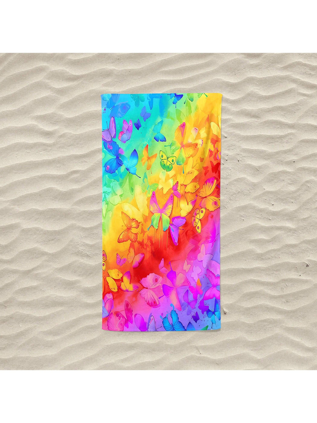 This Colorful Butterfly Print Fiber <a href="https://canaryhouze.com/collections/towels?sort_by=created-descending" target="_blank" rel="noopener">Beach Towel</a> is the perfect choice for a day at the beach. Made with soft and absorbent fibers, it not only feels great against the skin, but also provides protection from the sun's harmful rays. The colorful butterfly print adds a fun and vibrant touch. Enjoy your beach day with this must-have towel.