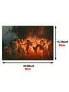 Dancing Nymphs Canvas Poster: A Fiery Addition to Your Home Decor