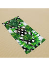 Summer Fun in the Sun: Cartoon Green Leaf Patterned Microfiber Beach Towel for Unisex Outdoor Use