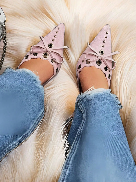 Introducing the Elegant Bowknot Stiletto Pumps by Kalstag Official - the perfect addition to any stylish wardrobe. These pumps feature a classic bowknot design and a comfortable <a href="https://canaryhouze.com/collections/women-canvas-shoes?sort_by=created-descending" target="_blank" rel="noopener">stiletto heel</a>. Step into style and elevate any outfit with Kalstag Official.
