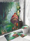 This Mushroom Magic Bathroom Set is a must-have for any bathroom. The set includes a printed bath curtain, floor mat, and 12 hooks, all designed to be non-slip and waterproof. Add some magic to your bathroom decor while ensuring safety and functionality.