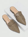 Summer Chic: Women's Soft Pointed Toe Slip-On Mules with Thick Heel