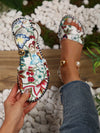 Experience the ultimate in comfort and style with Summer Blossom: Floral Flat <a href="https://canaryhouze.com/collections/women-canvas-shoes?sort_by=created-descending" target="_blank" rel="noopener">Sandals</a> for Women. These sandals feature a sleek metal buckle and elegant pearl decoration, elevating any outfit. The floral design adds a touch of femininity, while the flat sole provides all-day wearability. Perfect for any summer occasion.