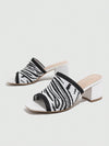 2024 Summer New Arrival: Chic Zebra Pattern High Heel Sandals for Women