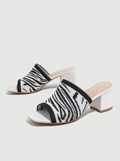 2024 Summer New Arrival: Chic Zebra Pattern High Heel Sandals for Women