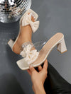 Chic Bowknot High Heel Sandals for Elegant Summer & Fall Style