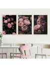 Floral Elegance: 3-Piece Peony Rose Flower Canvas Poster Set for Chic Scandinavian Home Decor