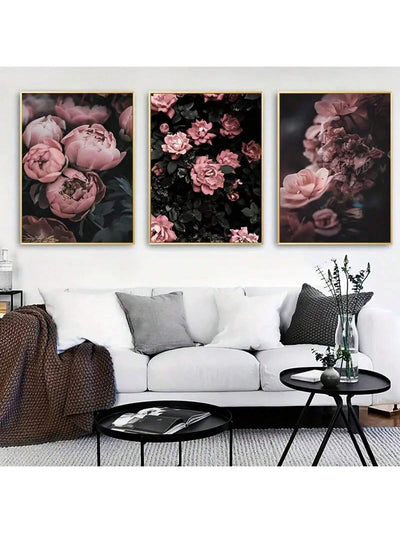Enhance your home decor with our Floral Elegance 3-Piece Peony Rose Flower Canvas Poster Set. The delicate and timeless floral design adds a touch of elegance to any room. Perfect for creating a chic and inviting Scandinavian-inspired space.