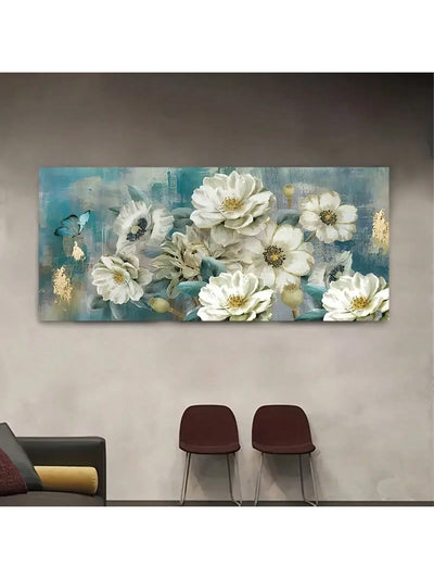 White Flower Abstract Plant Wall Art Poster - Perfect for Any Room in Your Home