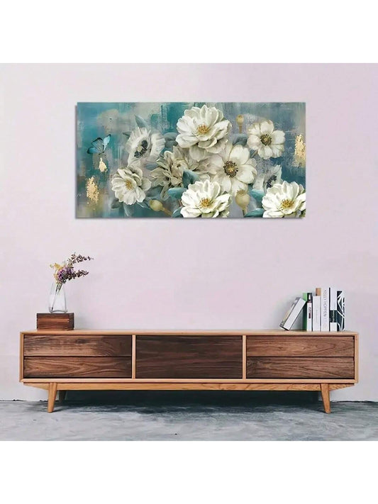 White Flower Abstract Plant Wall Art Poster - Perfect for Any Room in Your Home