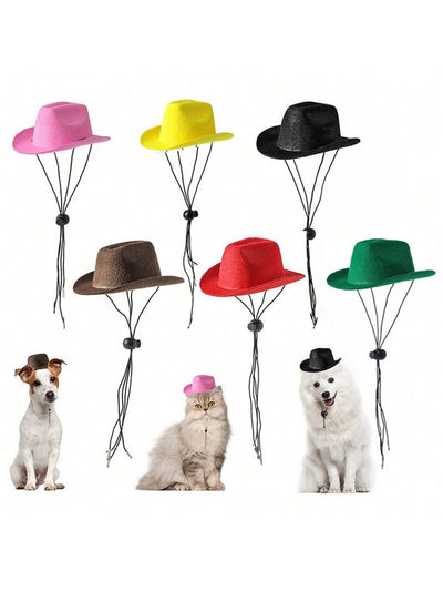 Paw-some Pet Accessory: Western Cowboy British Style Hat for Cats and Dogs