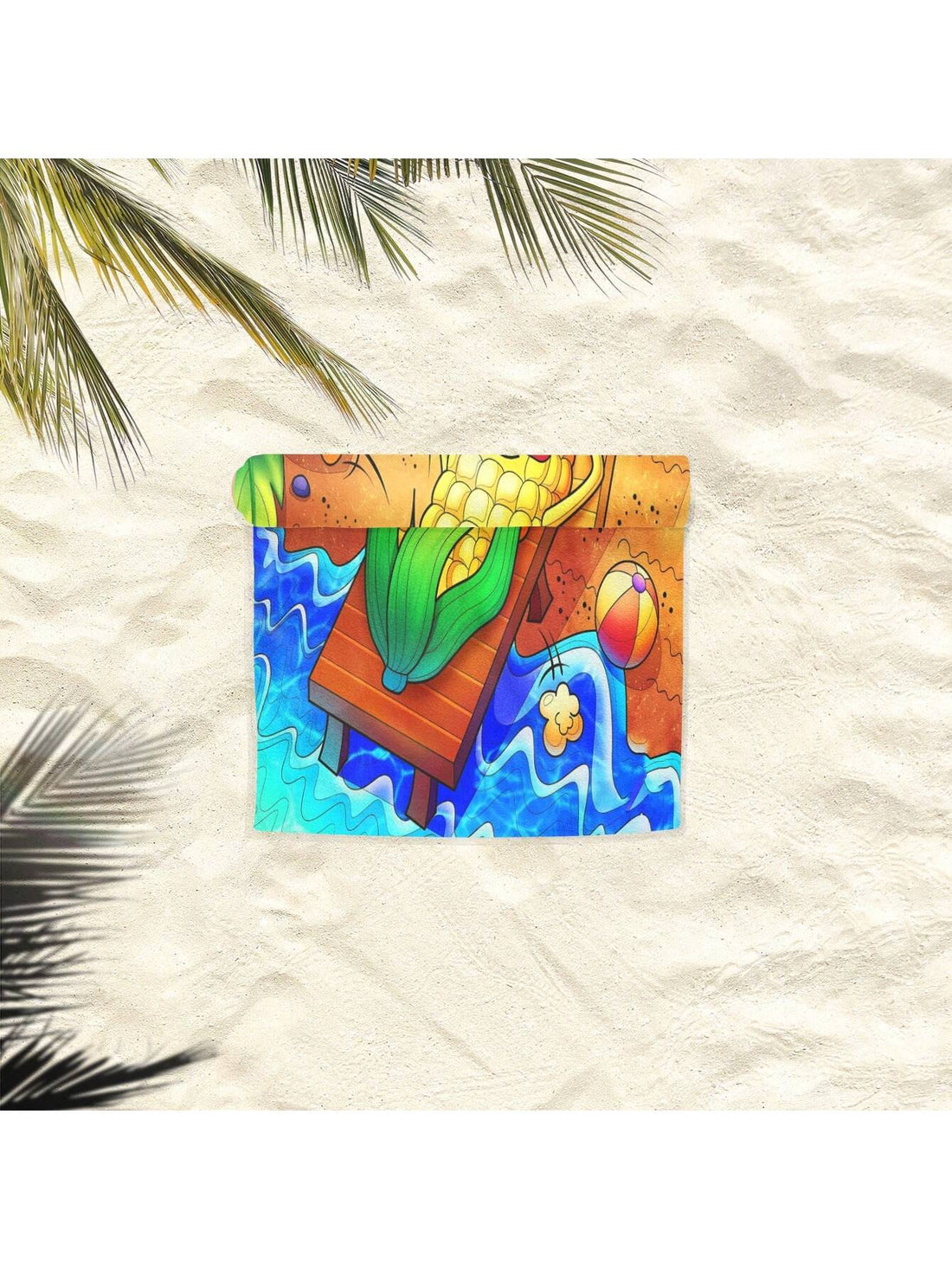 Introducing the Graphic Corn <a href="https://canaryhouze.com/collections/towels?sort_by=created-descending" target="_blank" rel="noopener">Beach Towel</a>! Made with soft and absorbent materials, it provides maximum comfort for both men and women. With its sun-protective feature, enjoy the beach without worrying about harmful UV rays. A must-have for any beach goer!