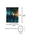 Enhance Your Bathroom with our Waterproof Printed Shower Curtain with Plastic Hooks Set