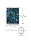 Enhance Your Bathroom with our Waterproof Printed Shower Curtain with Plastic Hooks Set