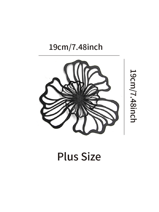 Double-Layer Floral Iron Art Wall Decoration Set - Enhance Your Living Space with Multicolored Beauty