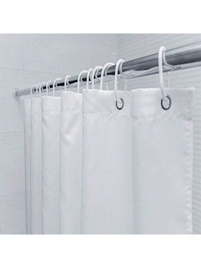 Enhance Your Bathroom with our Waterproof Printed Shower Curtain with Plastic Hooks Set