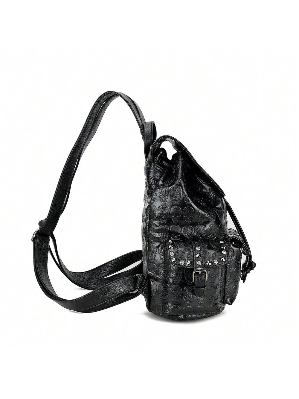 Enhance your style with the 2024 Style Unisex Skull Head Backpack. Designed with a unique skull head pattern, this backpack will make a statement wherever you go. Its spacious interior and durable material make it practical for everyday use. Upgrade your look and stand out from the crowd with this stylish backpack.