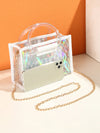 Sparkling White Stadium-Approved Transparent Bag: The Ultimate Concert & Sports Event Accessory for Women