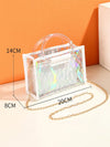 Sparkling White Stadium-Approved Transparent Bag: The Ultimate Concert & Sports Event Accessory for Women