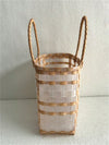 Stylish and Versatile: Transparent Dual Color Plastic Medium Weaving Bag