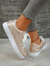 Golden Serpent Style: Women's Casual Outdoor Flat Sneakers