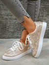 Golden Serpent Style: Women's Casual Outdoor Flat Sneakers