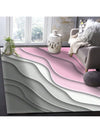 Modern Geometric Pink and Gray Area Rug Set for Bedroom and Living Room - Non-Slip, Washable, and Stylish