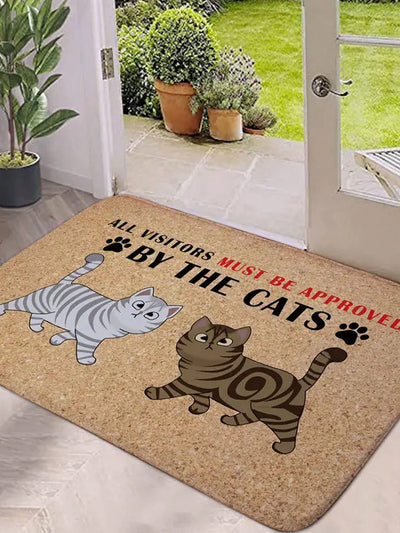Whimsical Cat Pattern Mat - Purrfect for Your Home Decor