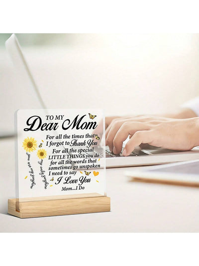 The Best Mom Gift: Acrylic Desk Plaque Logo Souvenir