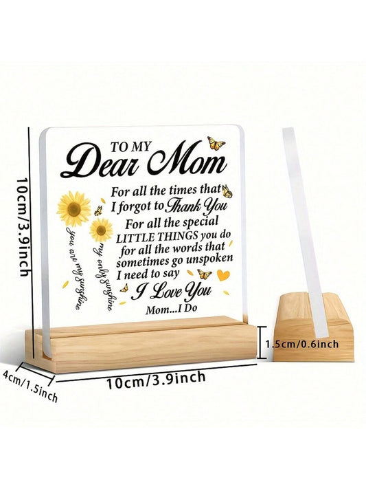The Best Mom Gift: Acrylic Desk Plaque Logo Souvenir