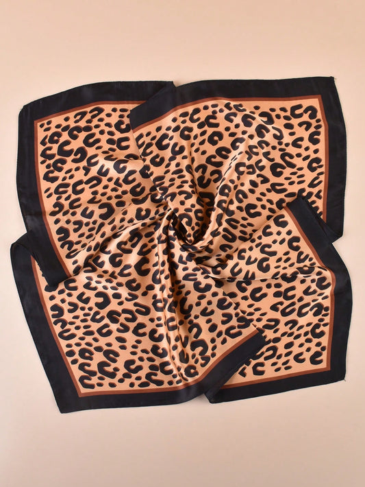 Chic Leopard Print Silk Scarf: Unleash Your Wild Side with Style and Sun Protection