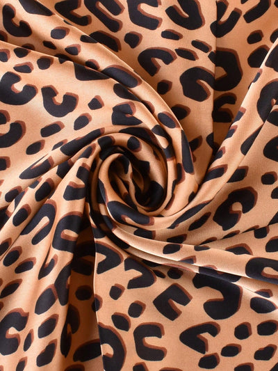 Chic Leopard Print Silk Scarf: Unleash Your Wild Side with Style and Sun Protection