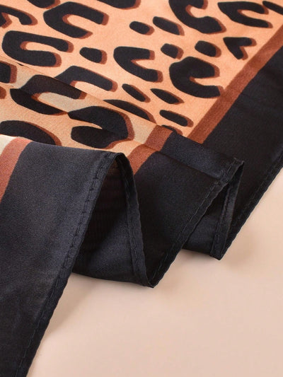 Chic Leopard Print Silk Scarf: Unleash Your Wild Side with Style and Sun Protection