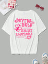 Summer Vibes: Graffiti Slogan Graphic Tee for Easy, Trendy Style