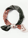 Chic and Stylish: Women's Geometric Printed Silk Square Scarf for Daily Wear