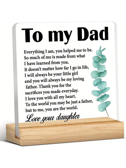 Introducing our Personalized Acrylic Desk Sign, the <a href="https://canaryhouze.com/collections/acrylic-plaque" target="_blank" rel="noopener">perfect gift</a> for Dad on any occasion. Made from high-quality acrylic, this desk sign can be customized with Dad's name, making it a truly unique and thoughtful gift. Show Dad how special he is with this personalized desk accessory.