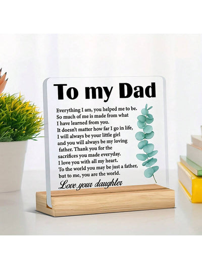 Personalized Acrylic Desk Sign: The Perfect Gift for Dad on Any Occasion