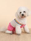 Colorful Rainbow Strap Polka Dot Dog Physiological Pants for Small Breeds