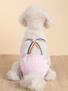 Colorful Rainbow Strap Polka Dot Dog Physiological Pants for Small Breeds