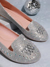 Sparkling Steps: Rhinestone-Adorned Ladies' Fashion Flat Shoes