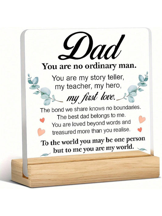 Celebrate your relationship with Dad with this beautifully crafted desk decoration. Made from high-quality acrylic, it features a heartfelt message and a sleek design to show your love. Perfect for Father's Day, birthdays, or any special occasion. Show Dad he's the Best Dad ever with this thoughtful <a href="https://canaryhouze.com/collections/acrylic-plaque" target="_blank" rel="noopener">gift</a>.