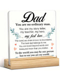Celebrate your relationship with Dad with this beautifully crafted desk decoration. Made from high-quality acrylic, it features a heartfelt message and a sleek design to show your love. Perfect for Father's Day, birthdays, or any special occasion. Show Dad he's the Best Dad ever with this thoughtful <a href=