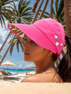 Ultimate Stylish Sun Protection Hat with Ponytail Hole and Faux Pearl Decoration for Women's Outdoor Adventures